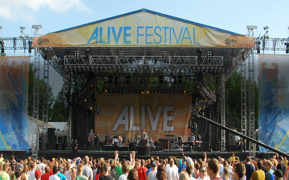 Alive Festival - Mustic Festival - NorthCoast Banners - Stage Banner - Festival Banner
